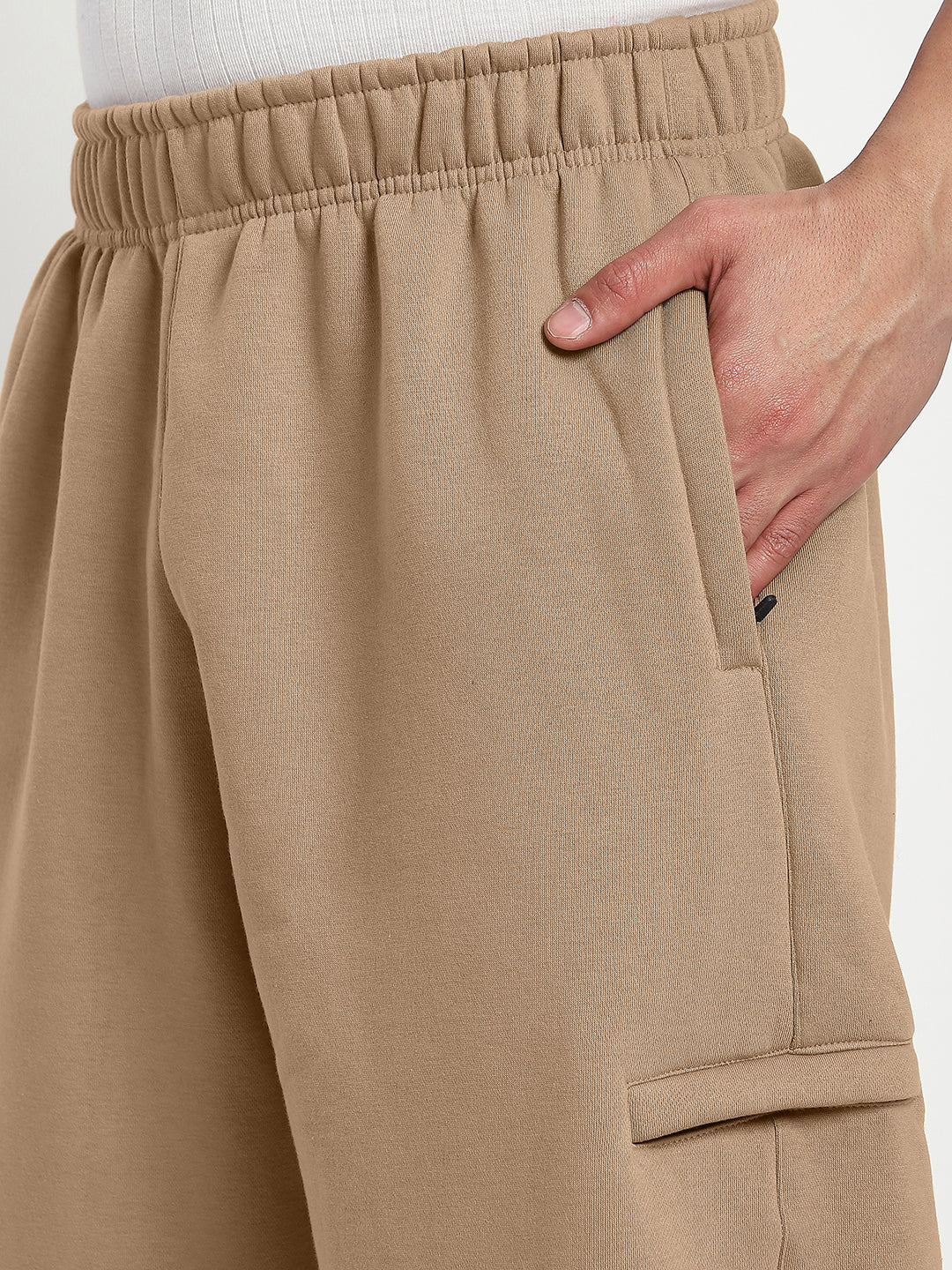 Fleece Winter Cargo Sweat Pant (Khakhi)
