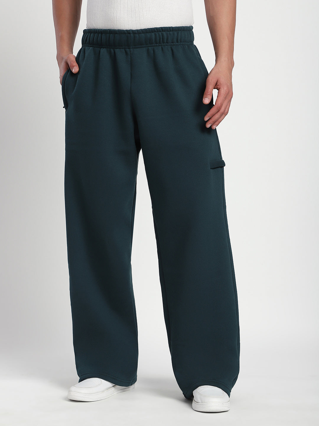 Fleece Winter Cargo Sweat Pant (Green)