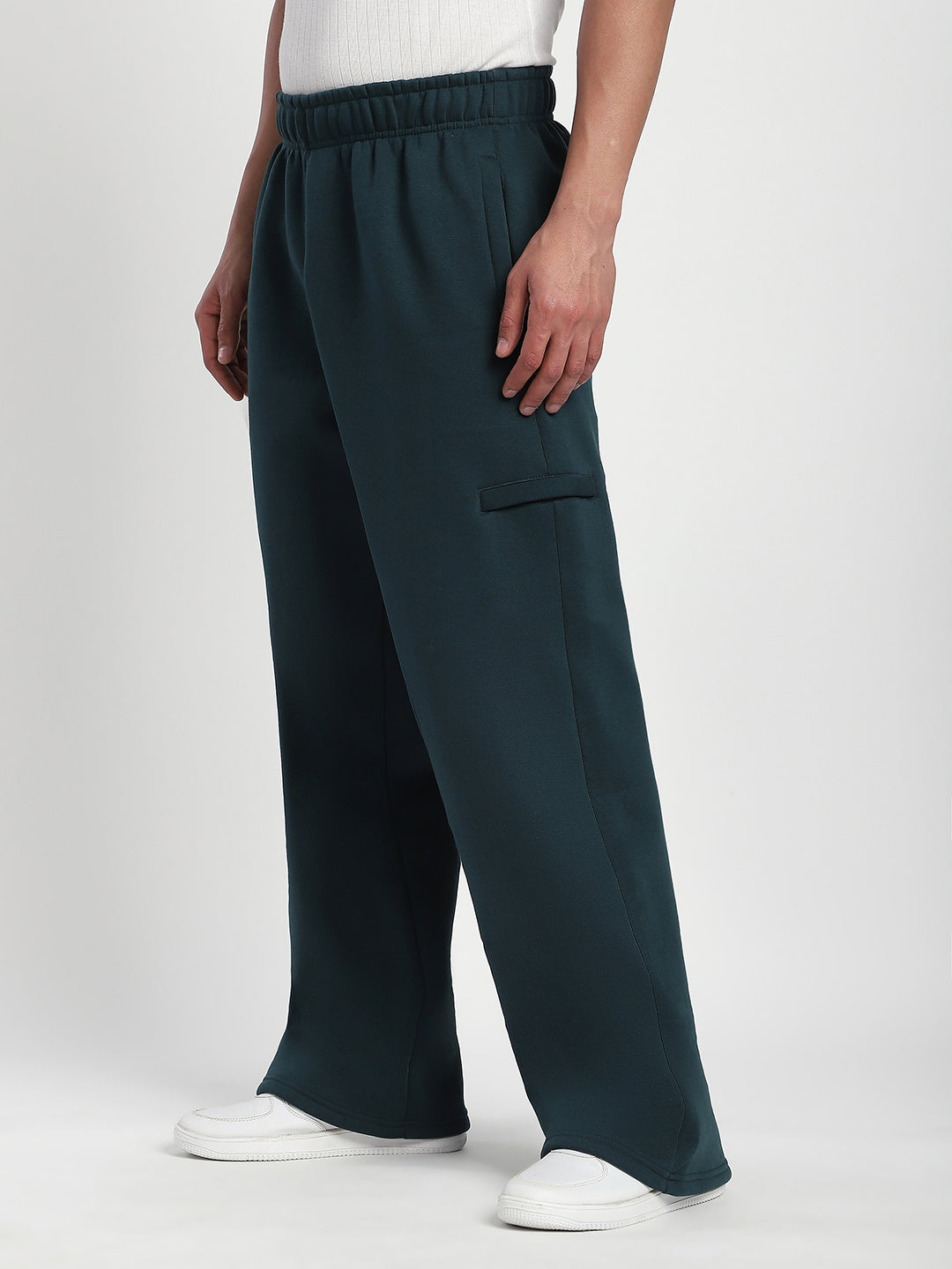 Fleece Winter Cargo Sweat Pant (Green)