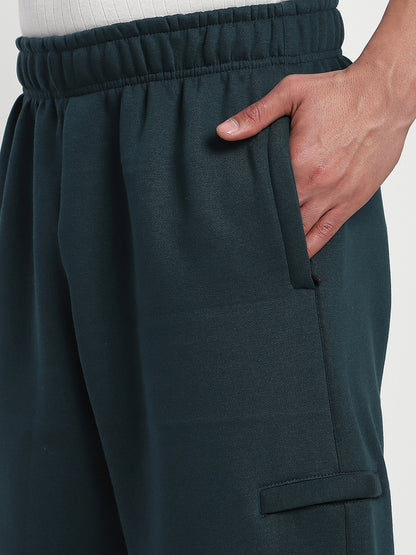 Fleece Winter Cargo Sweat Pant (Green)