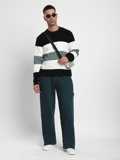 Fleece Winter Cargo Sweat Pant (Green)