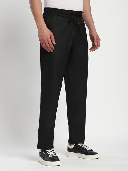 Relaxed Fit Korean Trouser (Black)
