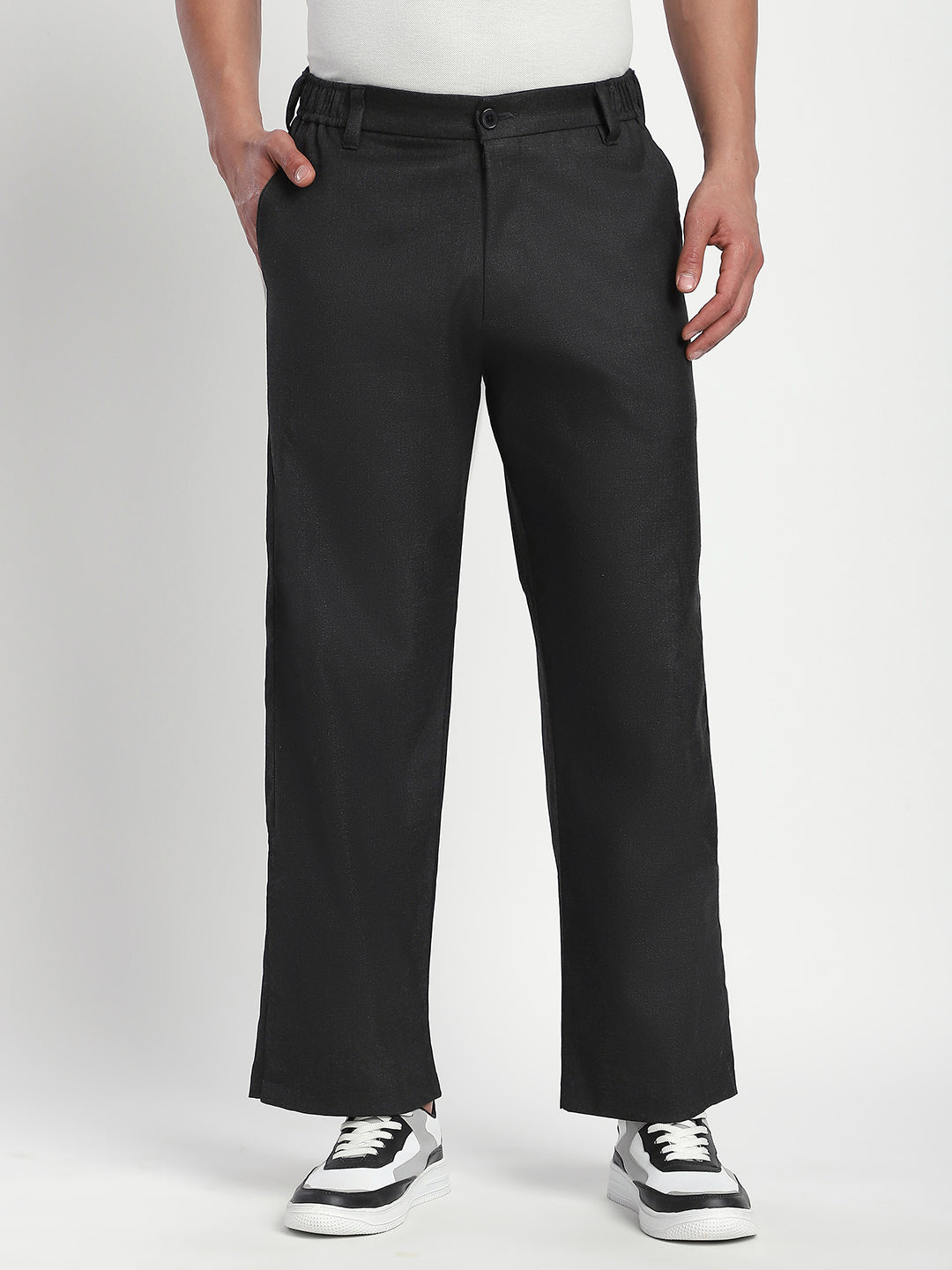 Straight Fit Korean Trouser (Black)