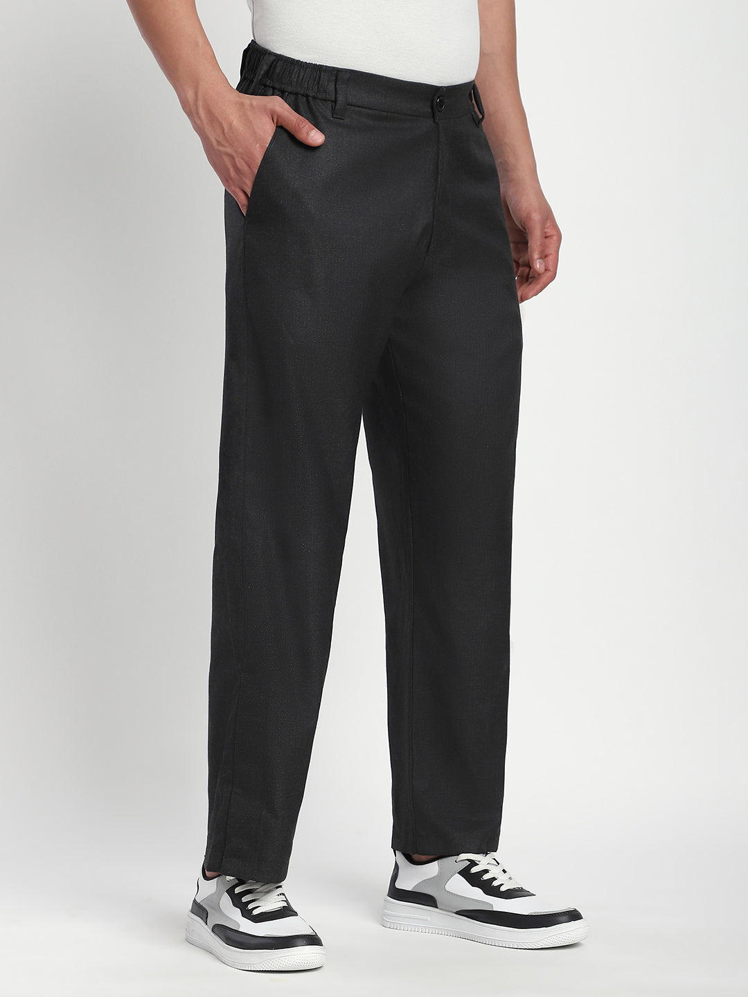 Straight Fit Korean Trouser (Black)