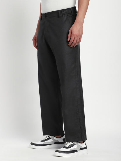 Straight Fit Korean Trouser (Black)