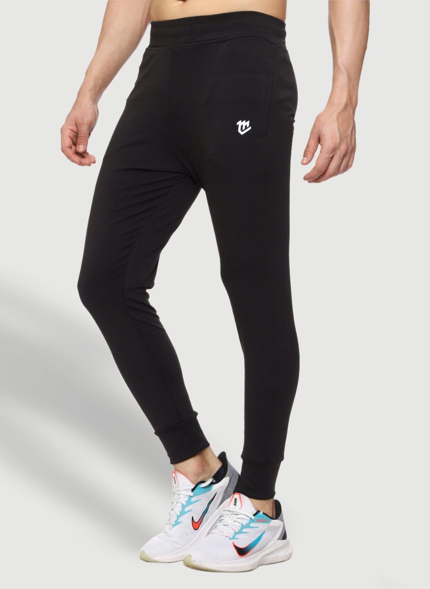 Rapid Dry Black Solid Track Pant for Men