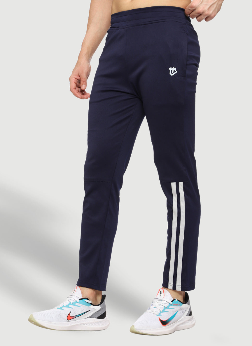 Rapid Dry Blue Striped Track Pant for Men