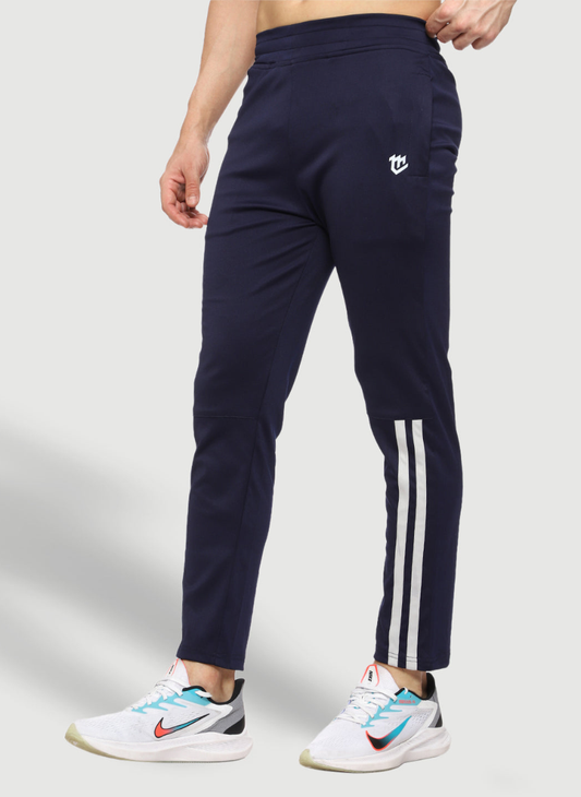 Rapid Dry Blue Striped Track Pant for Men