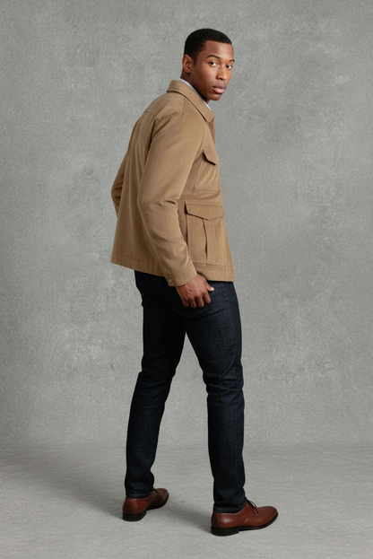 Corduroy Cargo Jacket for Men