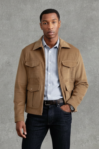 Corduroy Cargo Jacket for Men