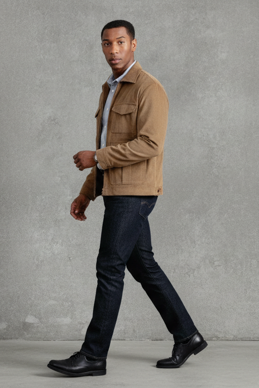 Corduroy Cargo Jacket for Men