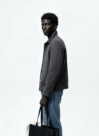 Suede Jacket for Men.(Grey)