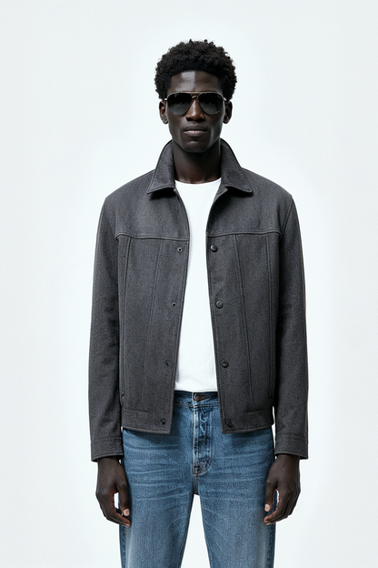 Suede Jacket for Men.(Grey)