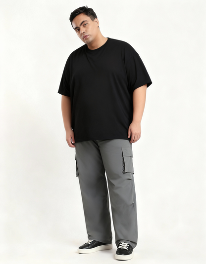 Plus Size Cargo Pants for Men (Grey)