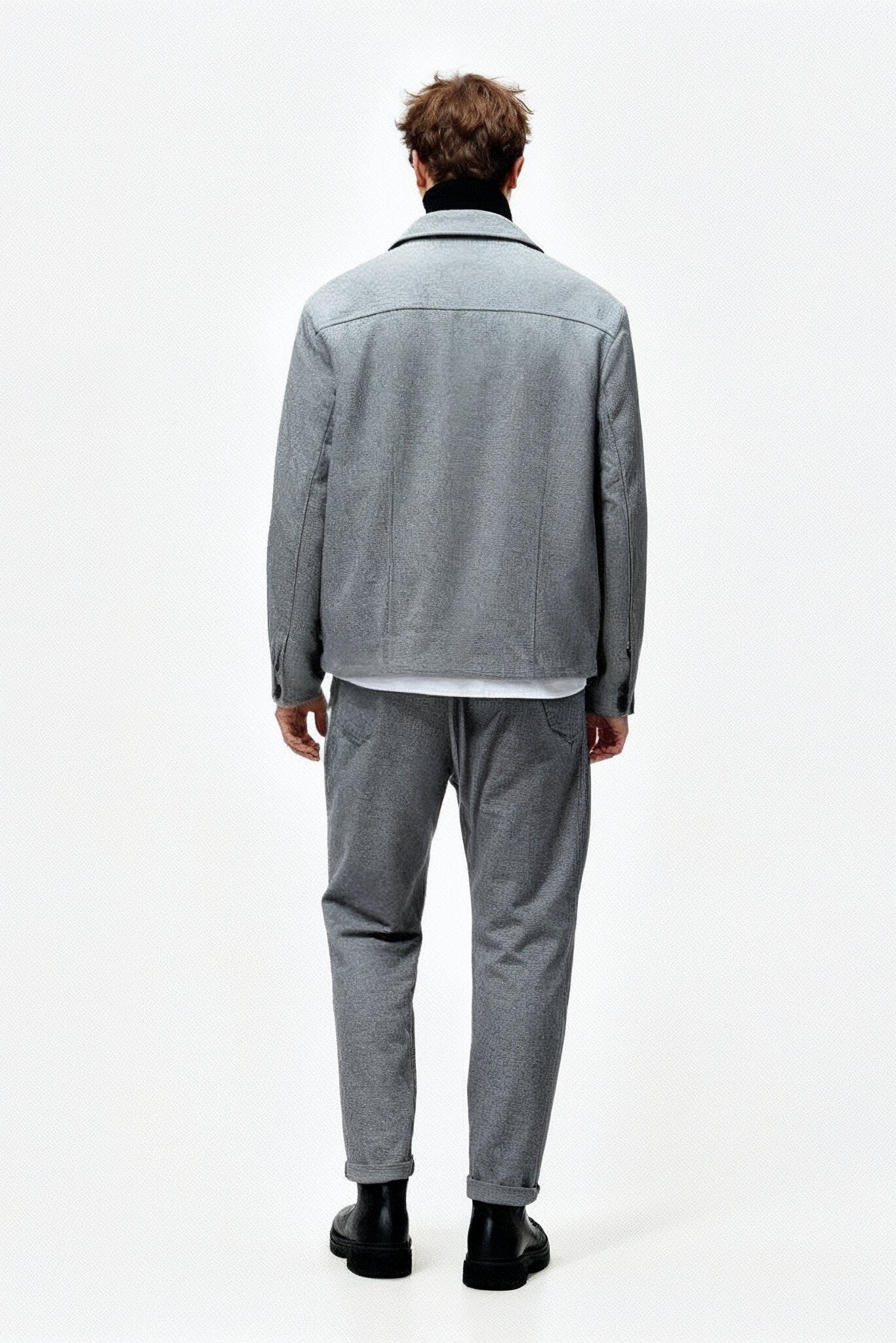 Grey Tweed Cargo Jacket