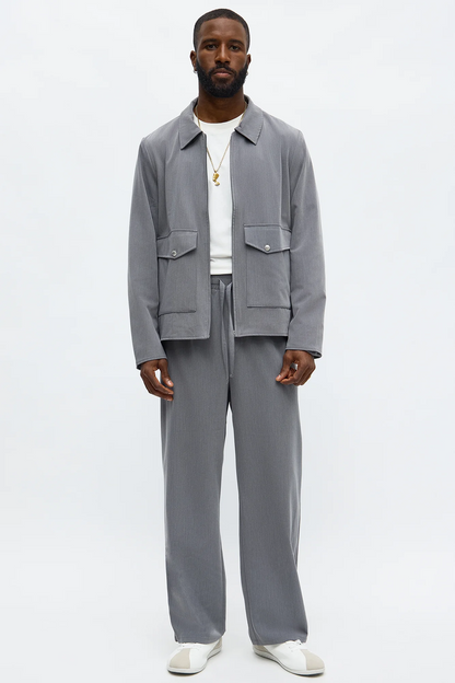 Twill Jacket for Men (Grey)