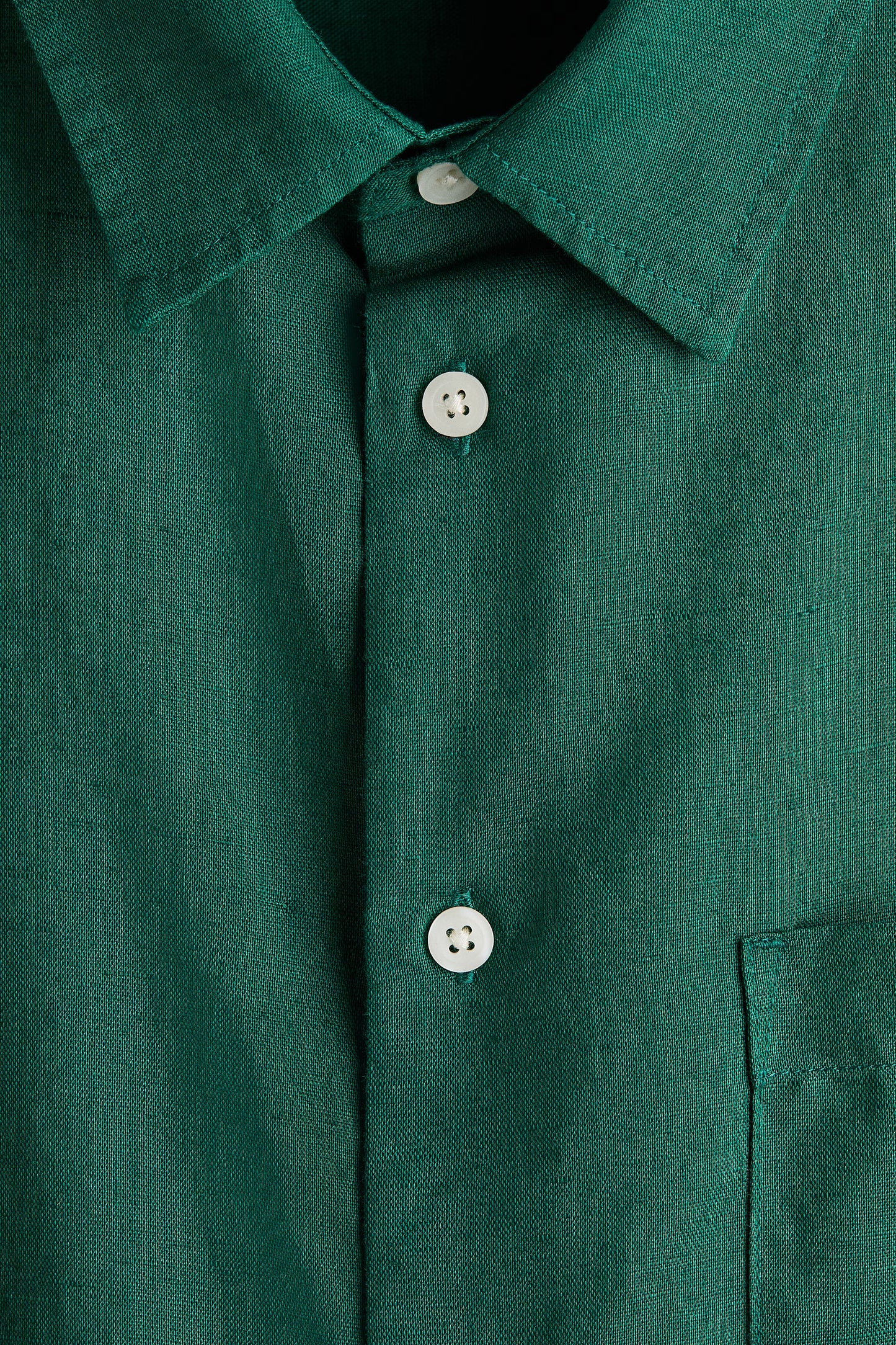 Regular Fit Linen Blend Shirt (Green)