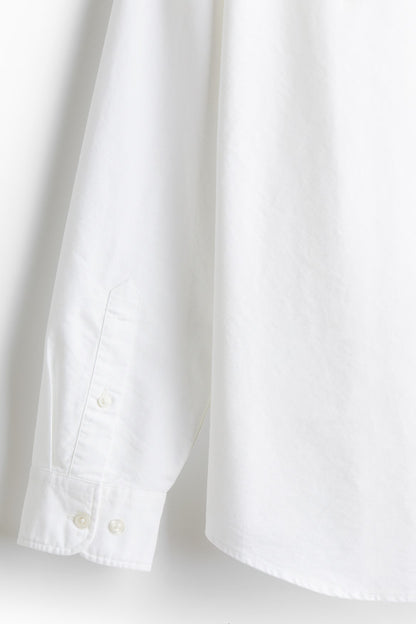 Regular Fit Oxford Shirt (Off-White)