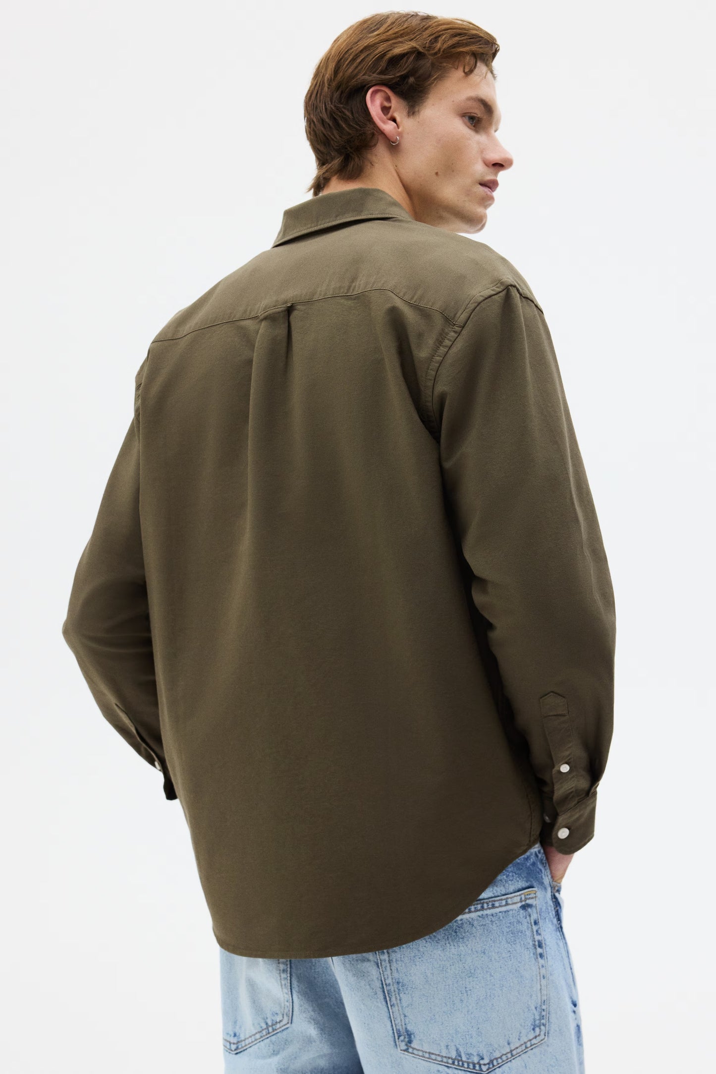 Regular Fit Oxford Shirt (Olive)