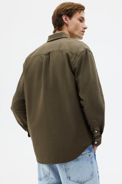 Regular Fit Oxford Shirt (Olive)