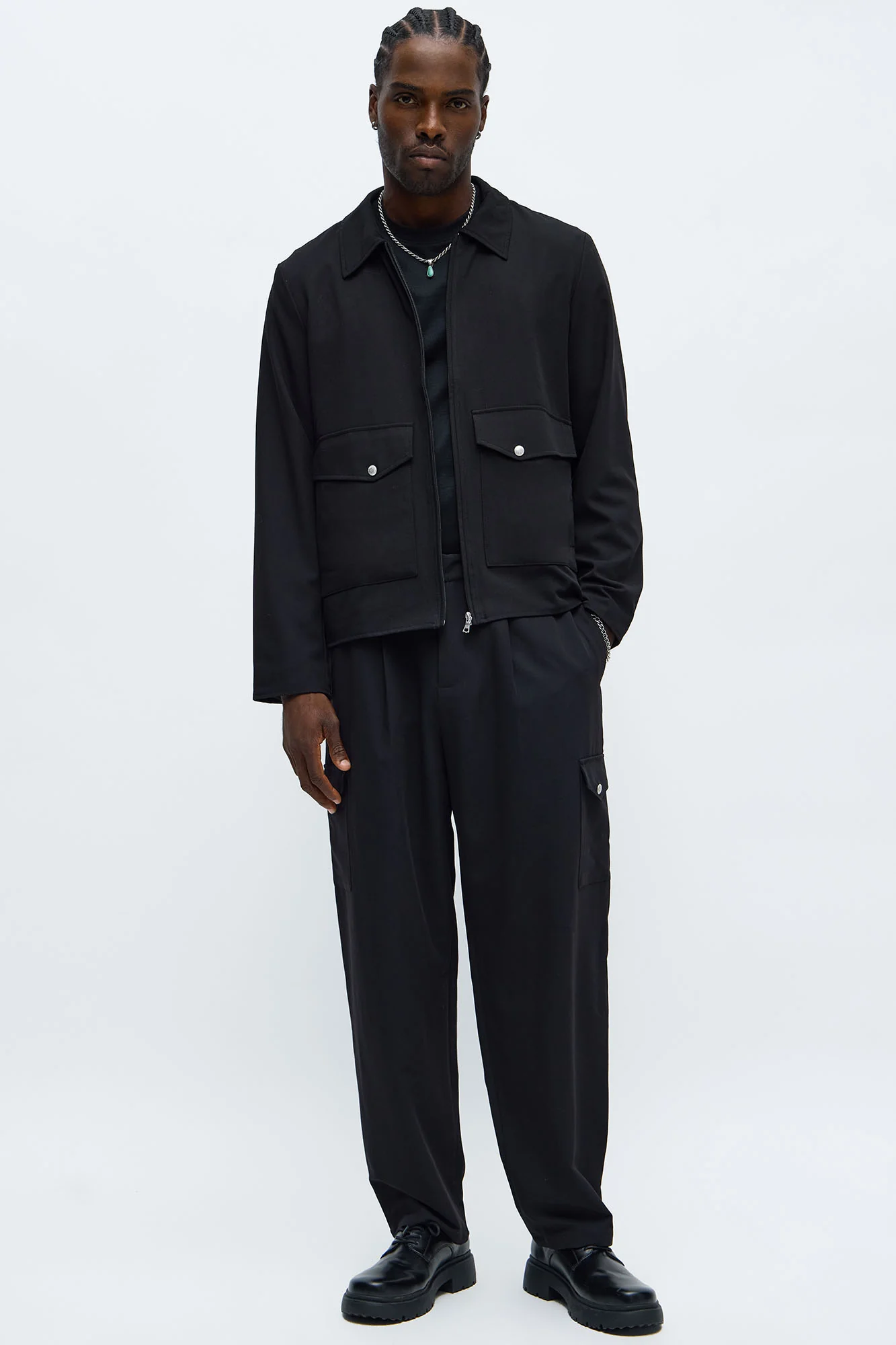 Twill Jacket for Men (Black)