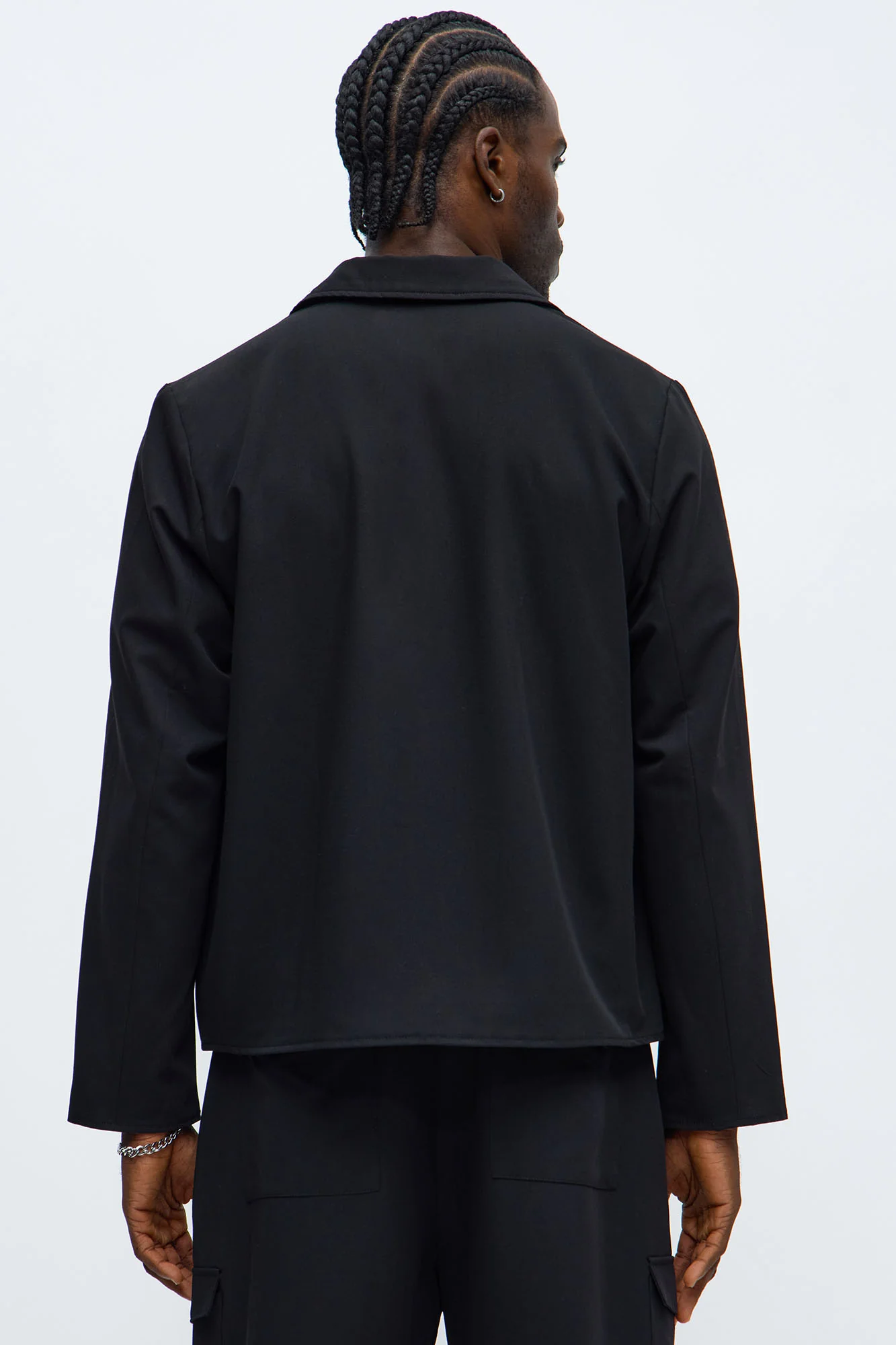 Twill Jacket for Men (Black)