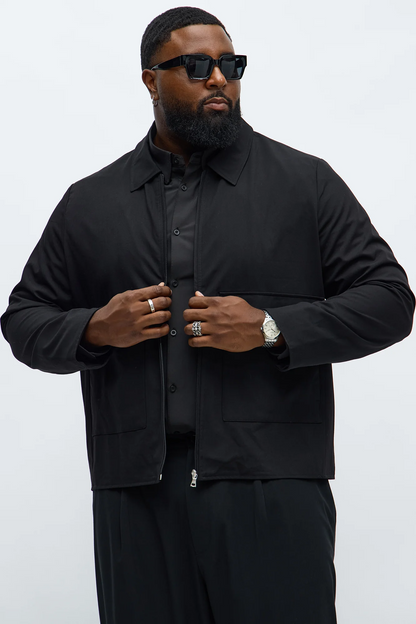 Twill Jacket for Men (Black)