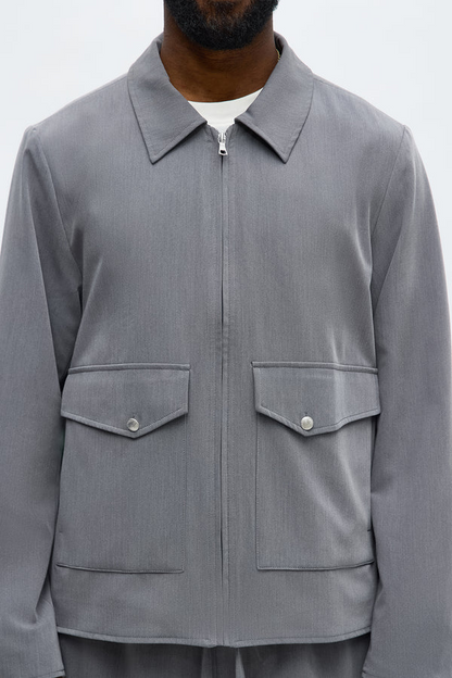 Twill Jacket for Men (Grey)