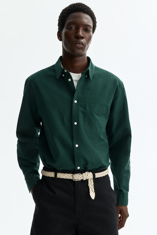 Regular Fit Oxford Shirt (Green)