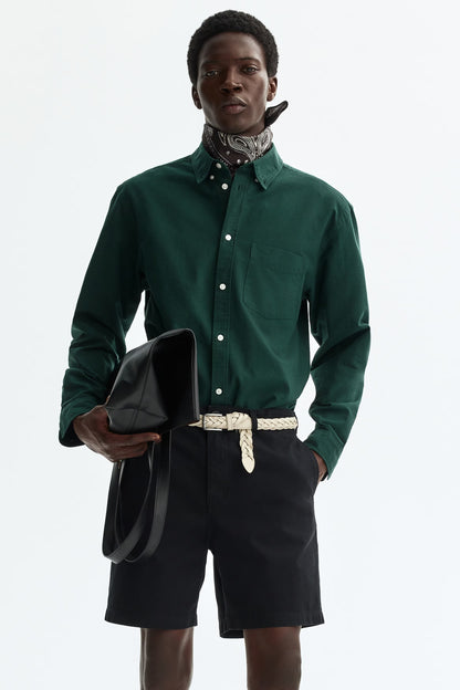 Regular Fit Oxford Shirt (Green)