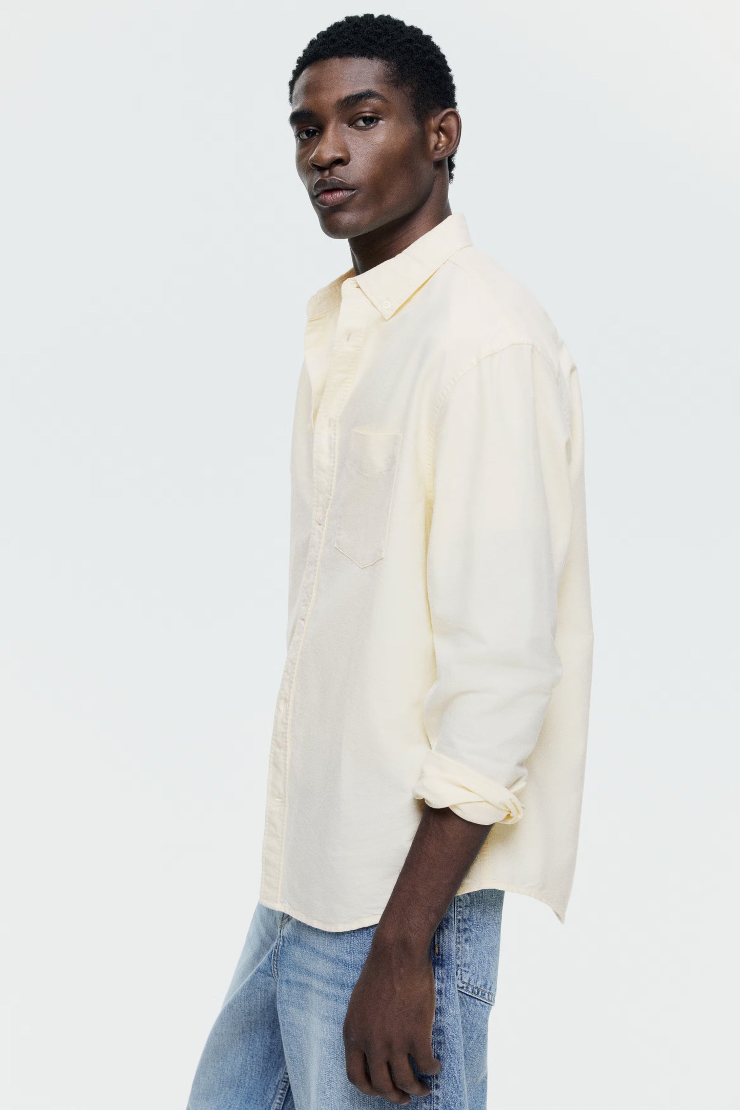 Regular Fit Oxford Shirt (Light Yellow)