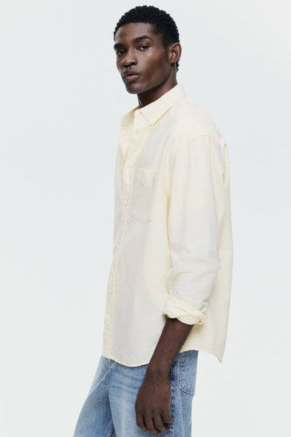 Regular Fit Oxford Shirt (Light Yellow)