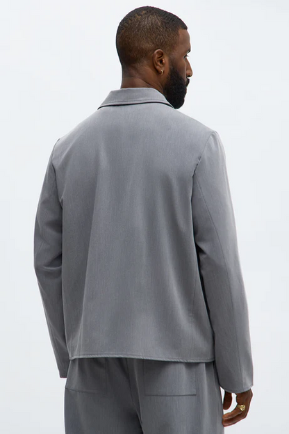 Twill Jacket for Men (Grey)