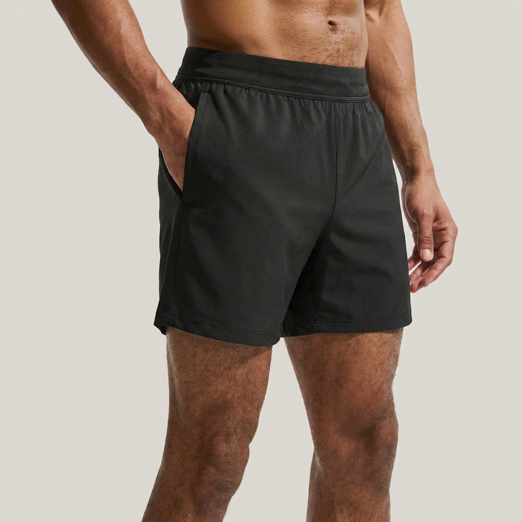 Rapid Dry Performance Solid Shorts (Black)