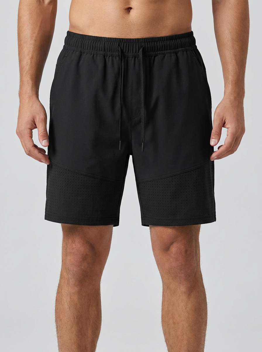 Perforated Laser-Tech Shorts (Black)