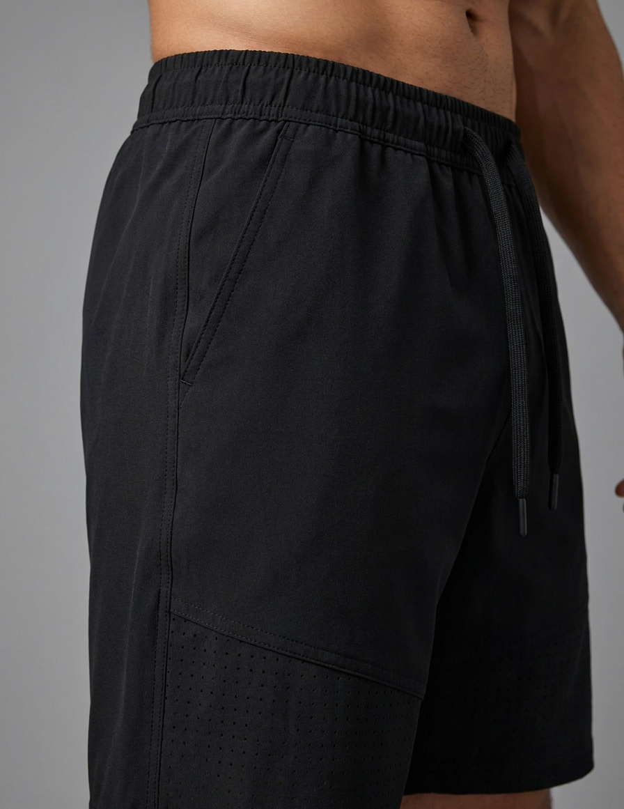 Perforated Laser-Tech Shorts (Black)