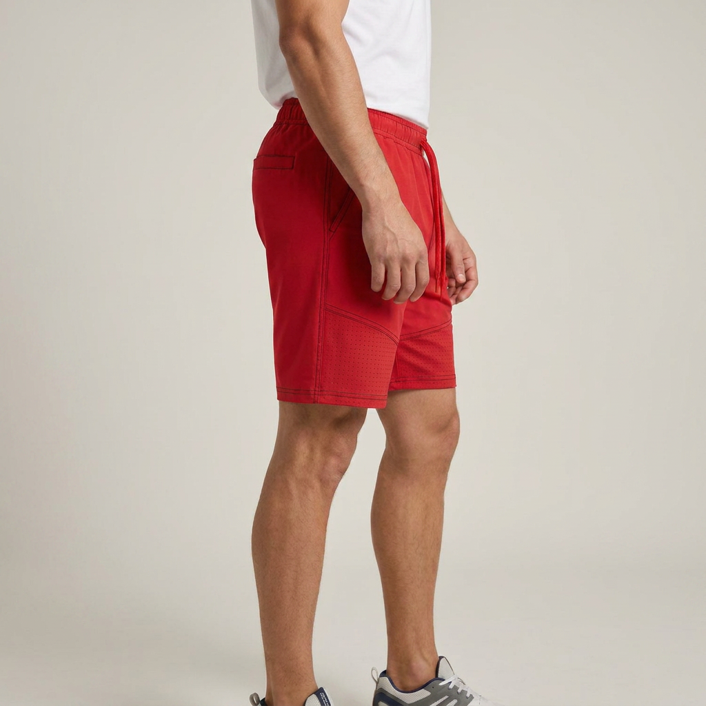 Perforated Laser-Tech Shorts (Red)