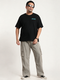 Plus Size Cargo Pants for Men (Ecru)