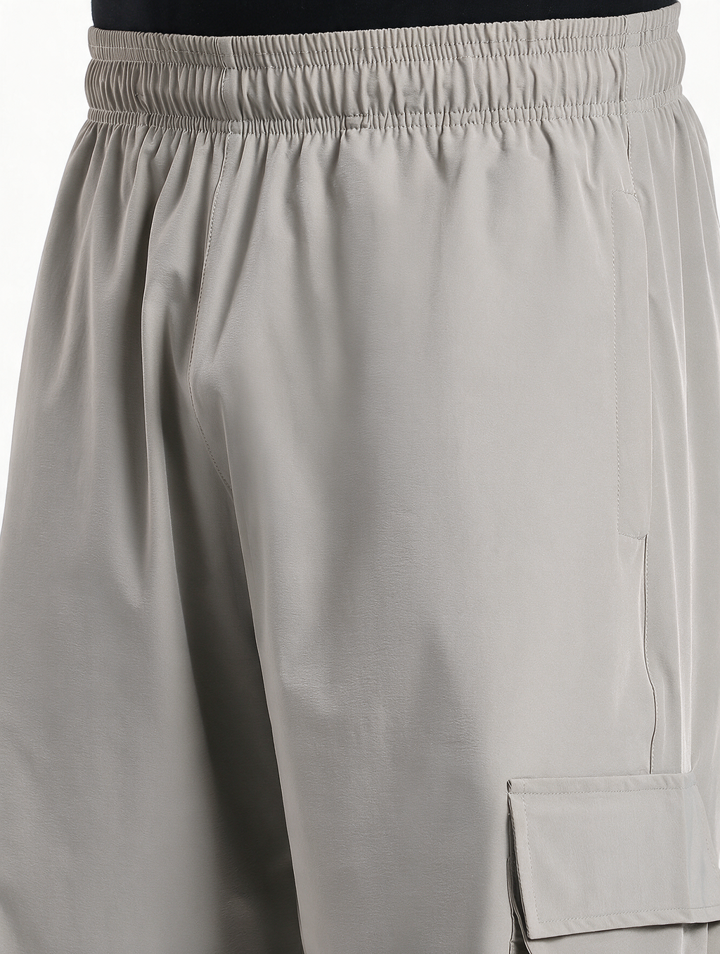 Plus Size Cargo Pants for Men (Ecru)