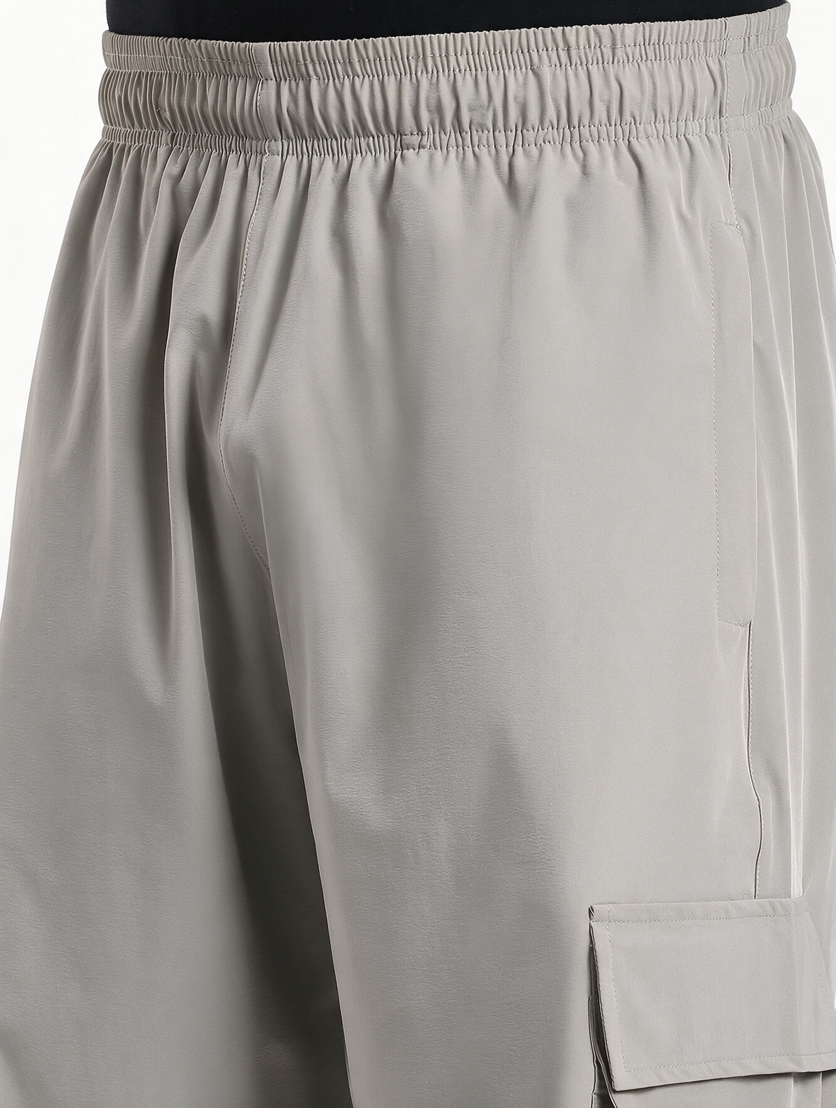 Plus Size Cargo Pants for Men (Ecru)