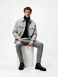 Grey Tweed Cargo Jacket