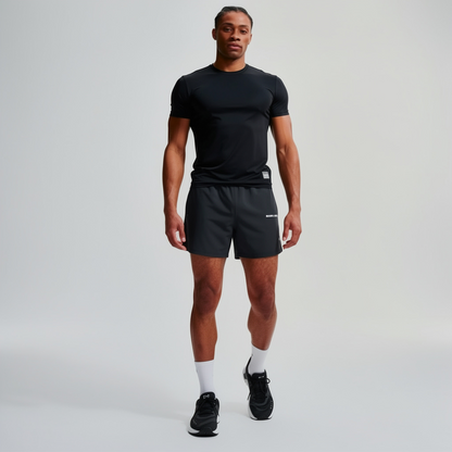 Rapid Dry Performance Solid Shorts (Charcoal Grey)