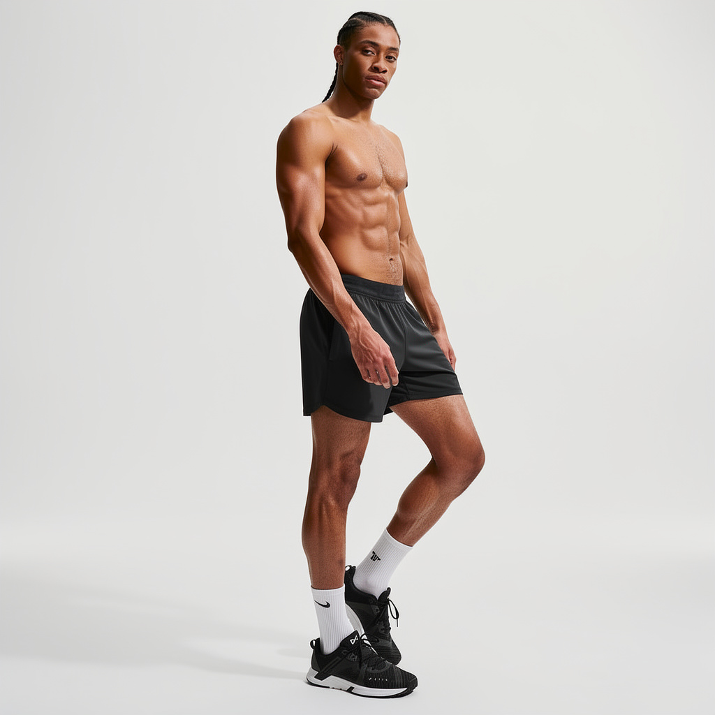 Rapid Dry Performance Solid Shorts (Black)