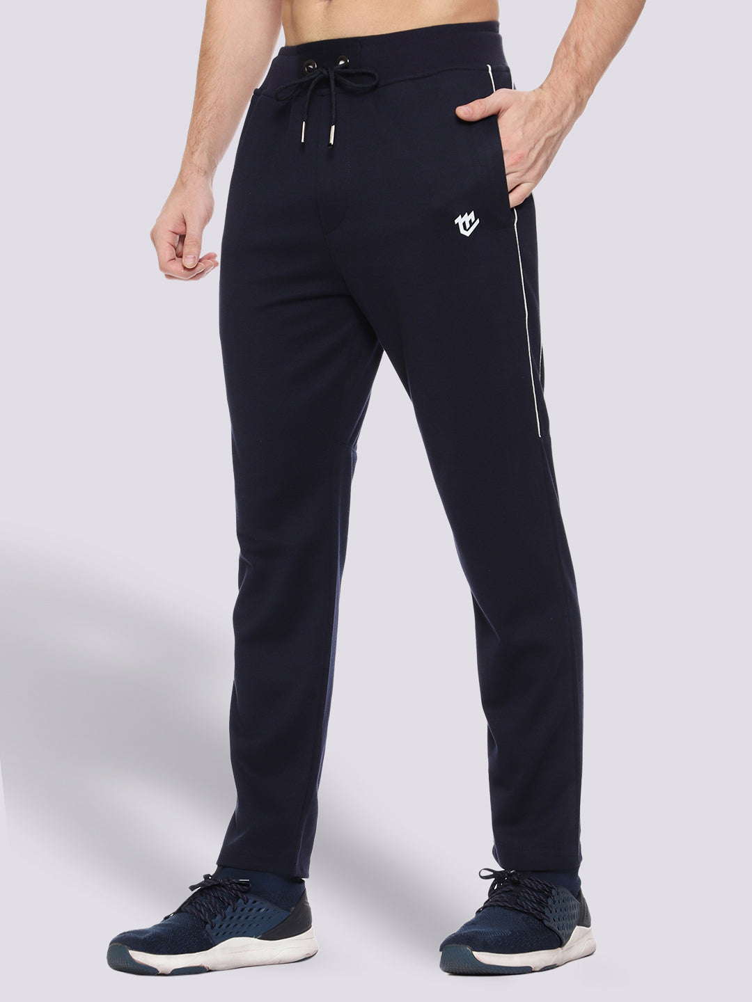 Stylish Blue Cotton Track Pant For Men