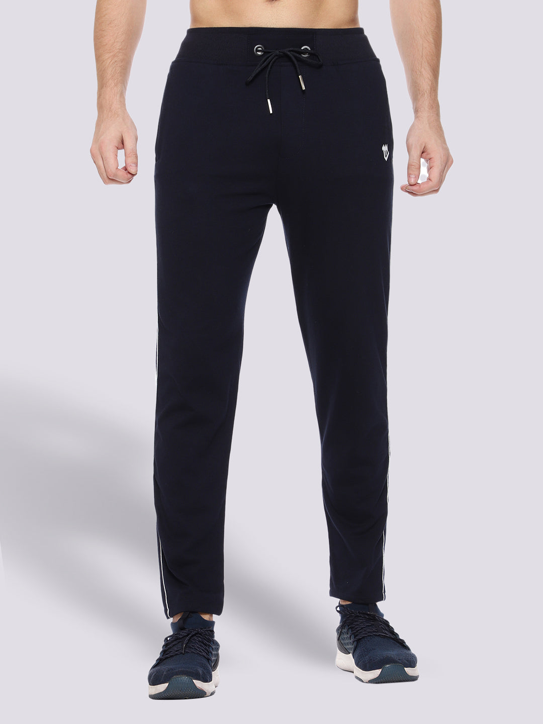 Navy Blue Cotton Track Pant For Men