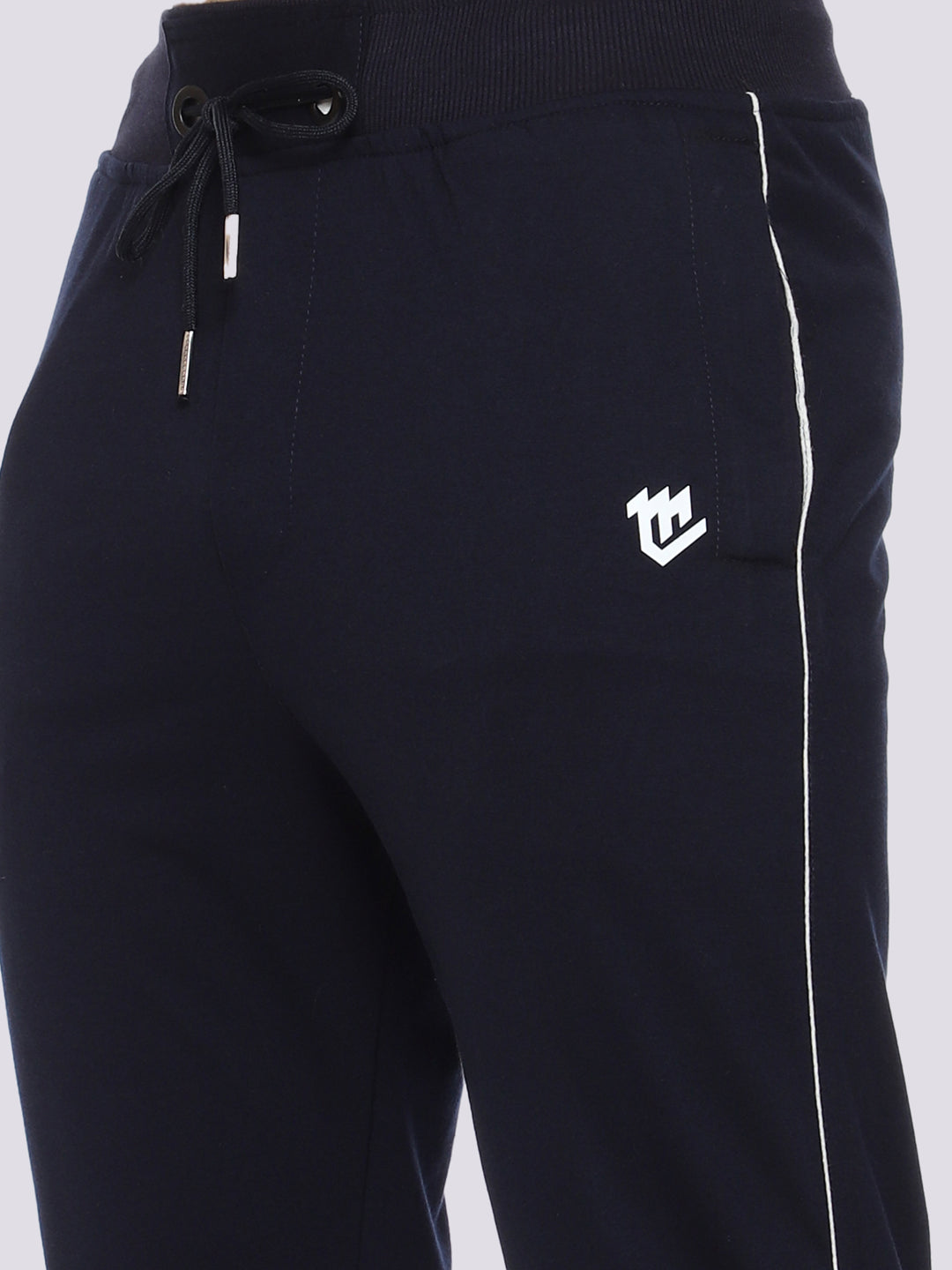 Navy Blue Cotton Track Pant For Men
