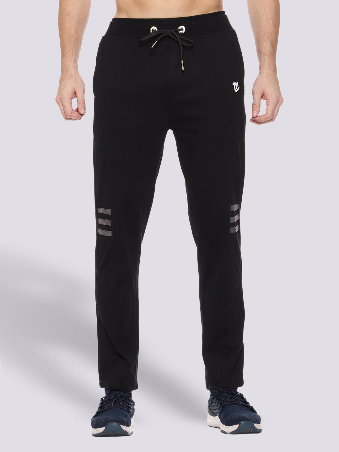 Black Cotton Track Pant For Men