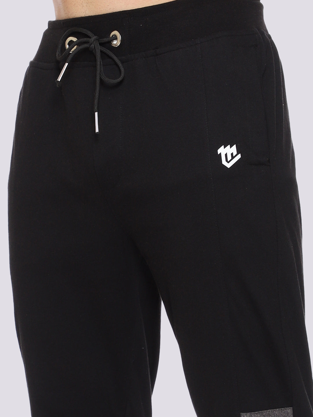 Black Cotton Track Pant For Men