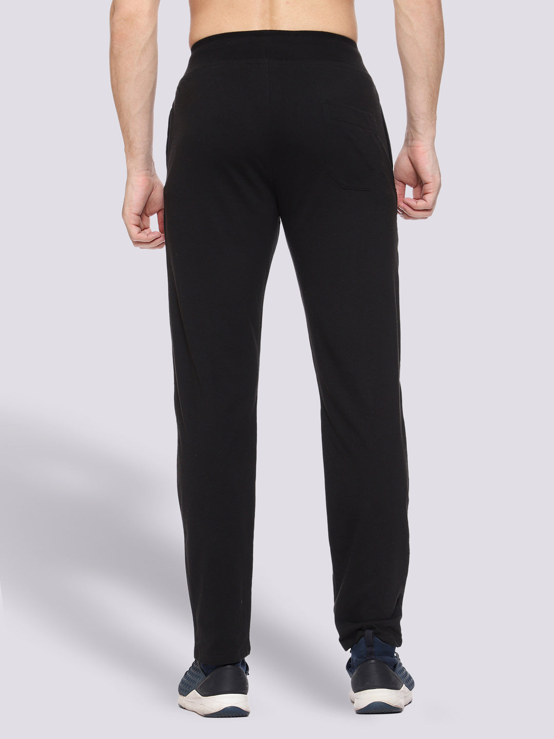 Striped Cotton Black Track Pant for Men.