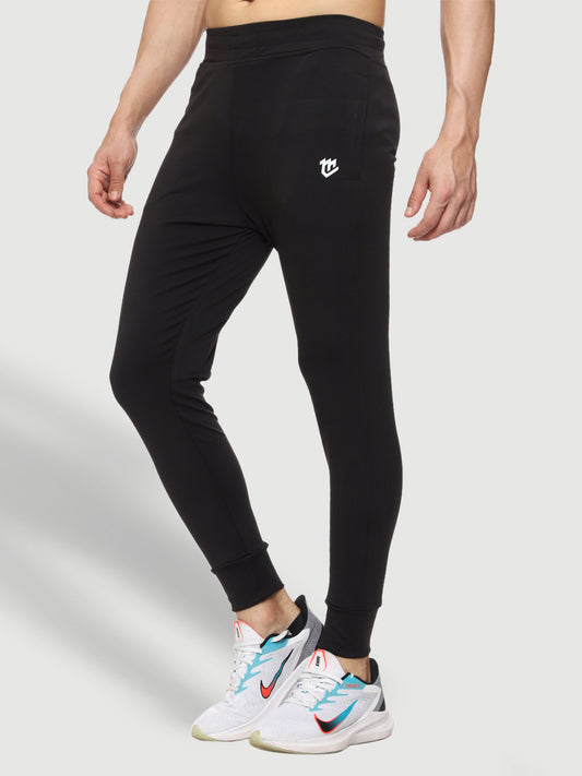 Rapid Dry Black Solid Track Pant for Men